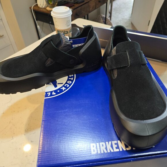 Birkenstock Reykjavik Antique Black Nubuck Leather Mens US 10 Mule Clog Slide - Picture 8 of 16